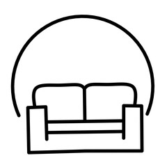 Home furniture icon vector