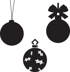 set of christmas balls
