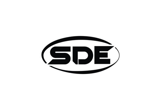 SDE Abstract Modern Lettermark Logo Design.