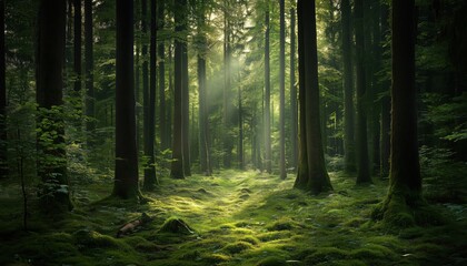 Obraz premium Mesmerizing Beauty: Exploring The Wonders Of Nature Within The Enchanting Forest. Stunning Sights Await In The Heart Of The Woods.