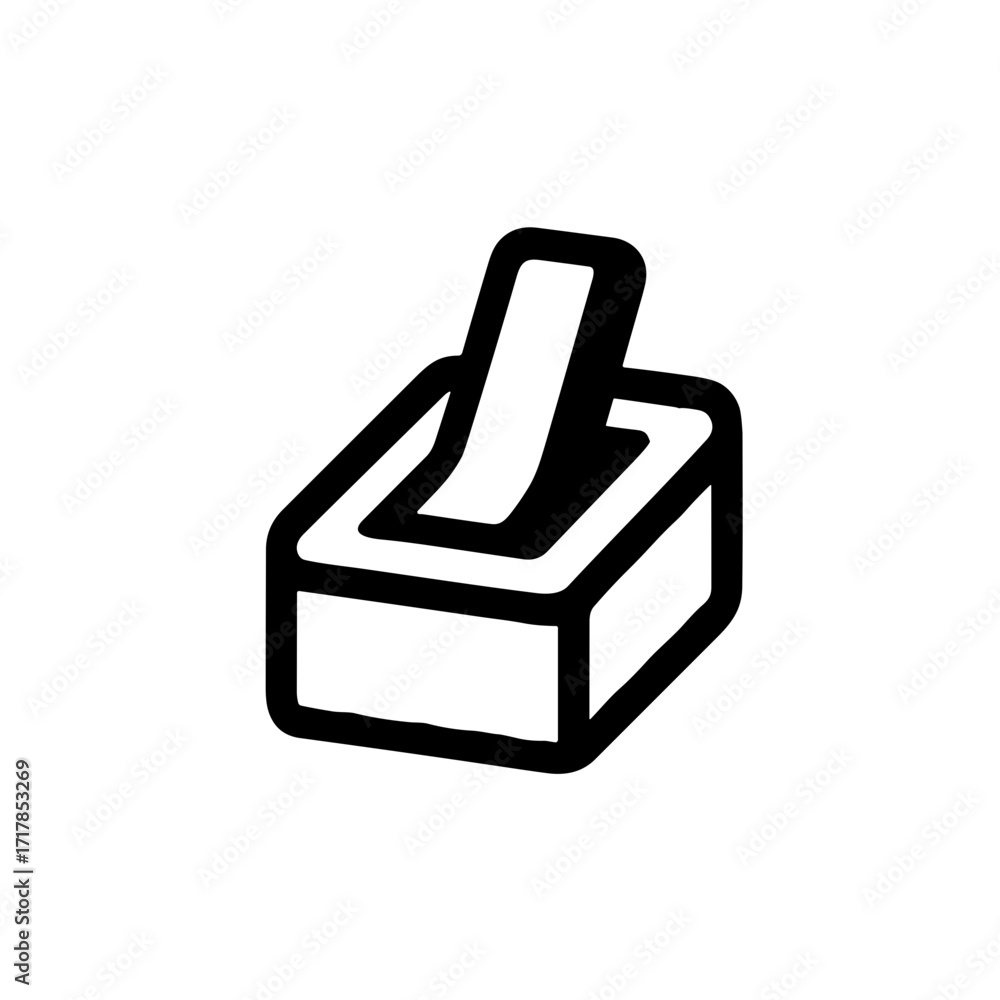 Poster minimalistic black and white toggle switch illustration in vector style