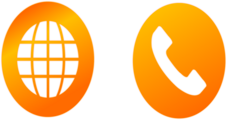 Orange Gradient Globe and Phone Communication Icons

Global Connection and Call Symbol Vector Illustration

Bright Orange Internet and Telephone Icon Set
Web and Phone Contact Sign in Modern Gradient 