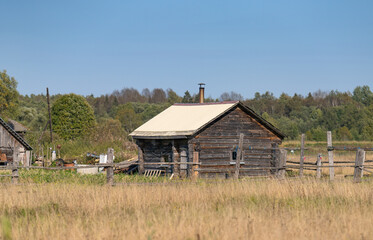 old wooden house in the forest
