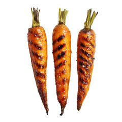 Top View Photography of 3 Grilled Caramelized Carrots

