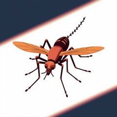 A Striking Insect: A meticulously detailed depiction of an insect, with delicate wings and an intriguing form, inviting curiosity and exploration.