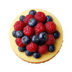 Top Shot of Large Creamy Yellow Round Bavarois
