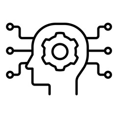 Obraz premium Digital skills icon. Vector line icon