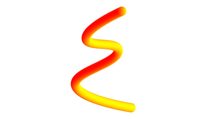 Glowing Wave Line with Red and Yellow Gradient	