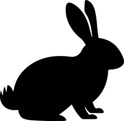 Silhouette rabbit vector illustration icon