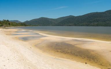 A view of Lagoa do Peri on a sunny day - South of Florianopolis island, Brazil