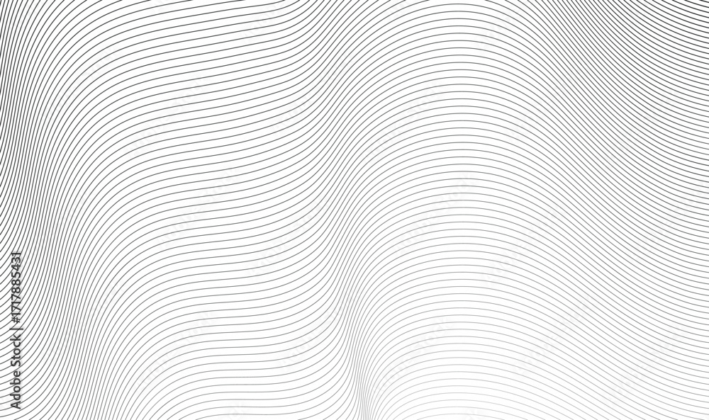 Poster minimal abstract wavy lines clean white vector background