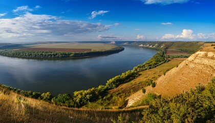 Obraz premium The Dniester River Moldova Tipova September 2017 On The Opposite Bank Transnistria