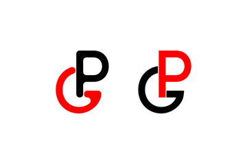  two variations of a logo design featuring the letters 