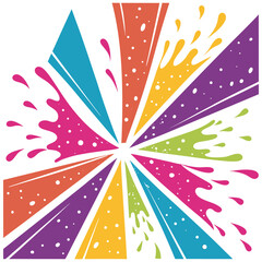 Colorful paint splash isolated on white background. Abstract colorful splash.