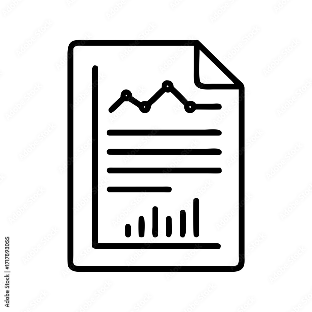 Poster data analysis report with graph and chart showing business performance and financial analytics infor