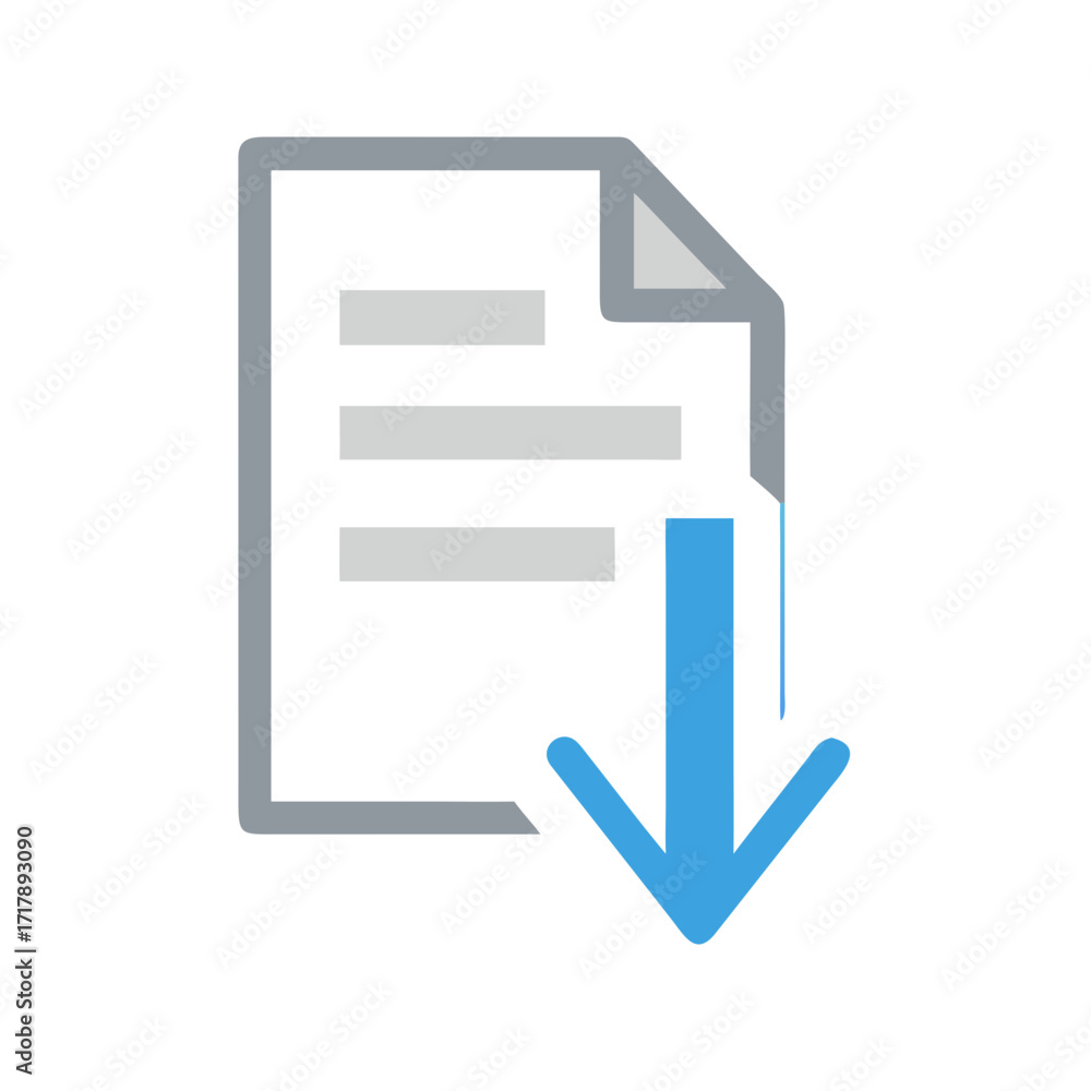 Poster download document file icon vector illustration for website and graphic design projects resource ass