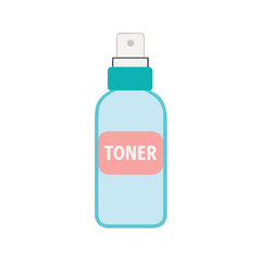 Fototapeta premium Toner bottle skincare product beauty routine facial cleanser cosmetic treatment hydration refreshing spray