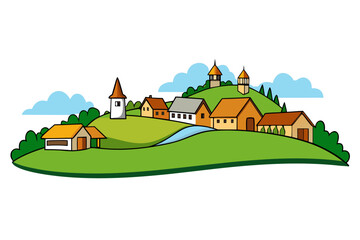 vector illustration of a castle