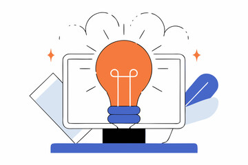 vector illustration of light bulb