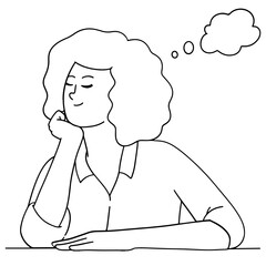 Woman daydreaming