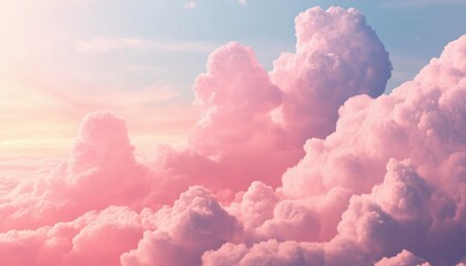 Dreamy Pink Clouds Gracefully Floating In The Vertical Calmness. Effortlessly Creating A Serene Atmosphere In The Sky Above.