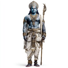 Obraz premium Divine battle scene of lord rama in mythical realm epic art outdoor dramatic perspective