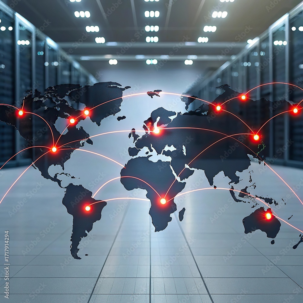 Fototapete global network connection over the world. internet photo best new concept of global business.world m