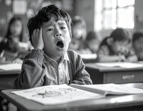 Bored Classroom Yawn