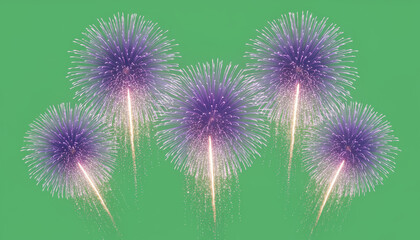Obraz premium Colorful fireworks exploding in the night sky, creating a vibrant and festive atmosphere during celebrations and special events.