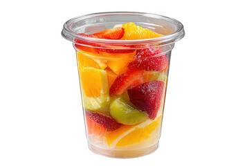 Fresh Fruit Salad in Clear Plastic Cup