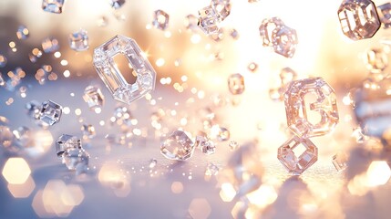 Frozen crystal style 2026 numbers photographed using full frame camera, 50mm lens, close focus on shimmering edges with blurred icy backdrop