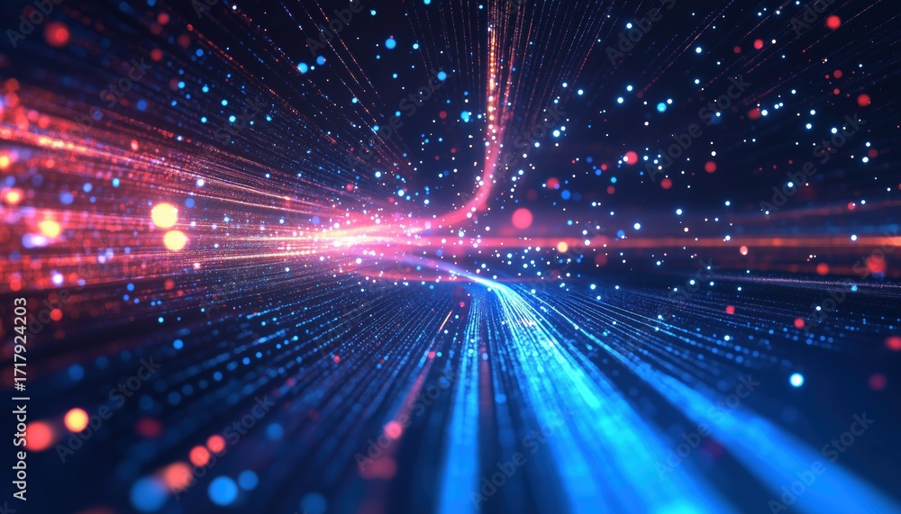Poster enhancing connectivity: a cutting-edge visualization of data connection speed. futuristic network gr