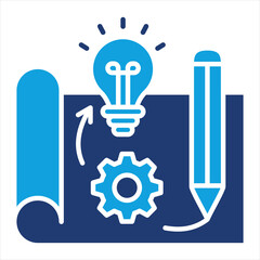 Prototype Flat Blue Icon