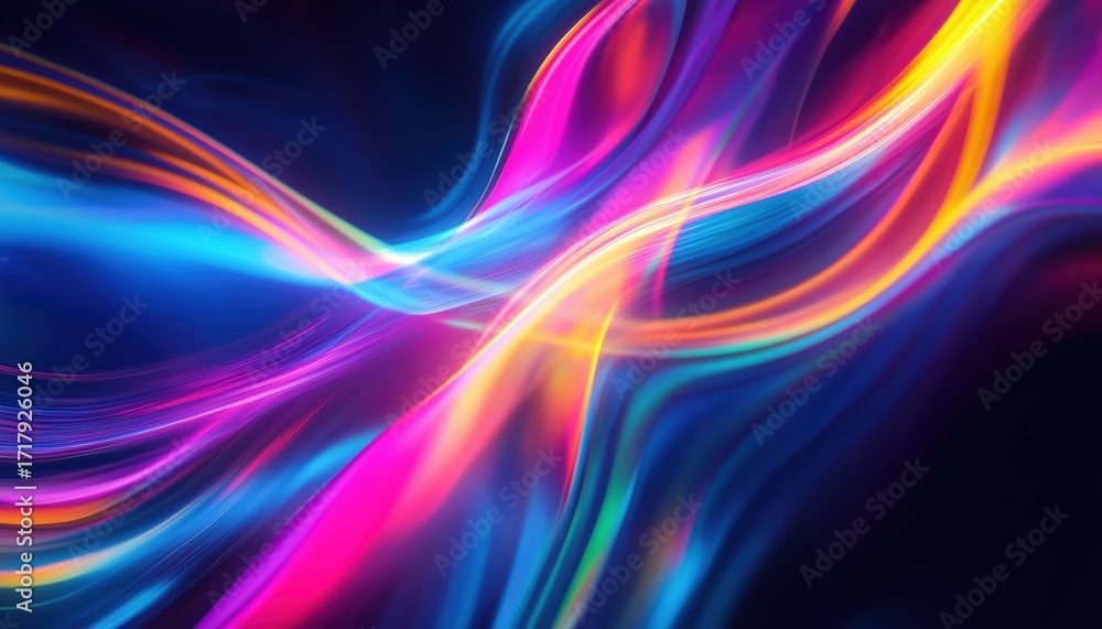 Poster vibrant motion of high-speed overlapping light: abstract technology movement pattern for poster desi