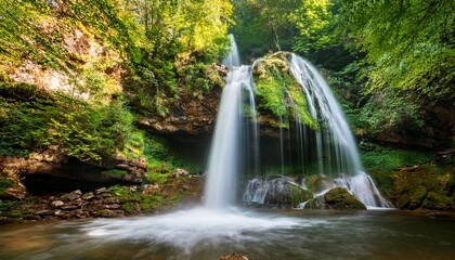 Obraz premium Exploring The Tranquility Of Beli Izvorac Waterfall Near Majdanpek Serbia