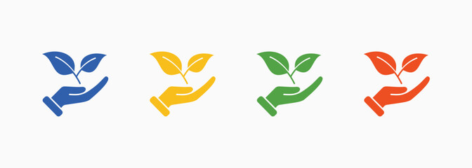 Sustainability Icon Set Color Multiple Style Collection