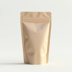 3D render of food pouch packaging, standing design, isolated on transparent background
