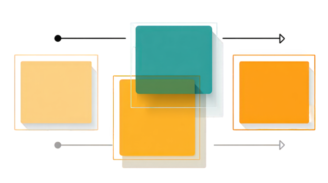 Abstract Geometric Shapes Composition