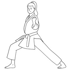 Middle block karate