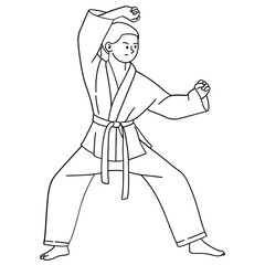 Woman karate
