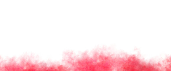 Red smoke template mockup with transparent background for show effects, stage design and dramatic visual scenes © Nanotrillion