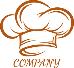 Chef hat logo for restaurant, cafe, bakery, or foodrelated company branding symbol of culinary expertise and quality
