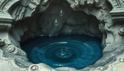 An endless emotional ocean—waves of golden joy leap like radiant arcs, indigo sorrow sinks as heavy trenches, silence glows as translucent silver tides. 