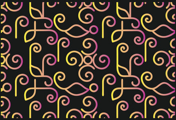 Minimalistic Black and White Geometric Seamless Pattern Vector