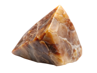 Sharp, pointed stone with a brown tip isolated on white background ,PNG. AI Generated