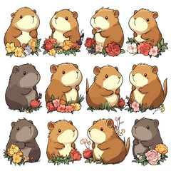 Capybara Clipart for Kids Design