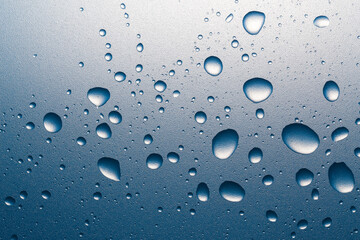 Water drops on a rough surface.