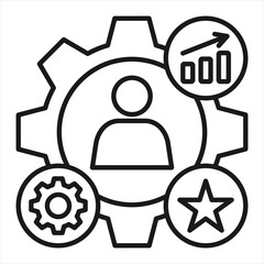 Employee Skilled Outline Icon