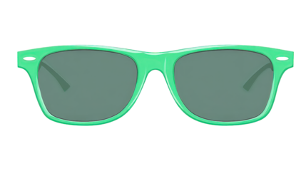 Mint Green Sunglasses on Transparent Background