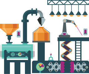 vector illustration of machine